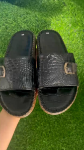 Dép Nam Quai Ngang Da Cá Sấu  Sang Trọng Lịch Lãm