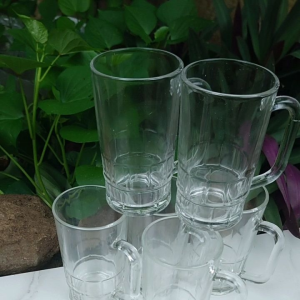 Gelas Teh Bahan Kaca Bening 6pcs/Gelas Es Teh/Gelas Restoran