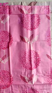 Sprei  Bunga Katun Bed Double Sprei Two in One Rumbai Sprei Kasur Susun Ranjang Sorong Size 120 Motif Bunga Pink Krem
