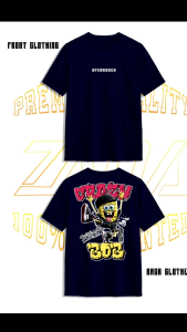 Baju Distro Pria Dan Wanita Bahan Contton Combad 24s Square Fun – Mengambil referensi dari bentuk dan gaya khas Spongebob secara abstrak.