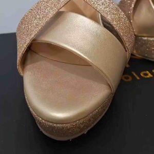Nicholas Edison High Heels Cindy Rose Gold Sepatu Wanita Hak Tinggi Pesta Glitter