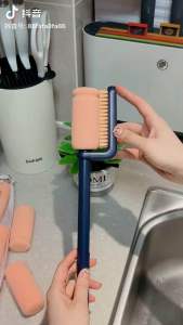 3-IN-1 Multifunctional Bottle Cup Brush Handheld Telescopic Cup Brush Soft Sponge 杯刷