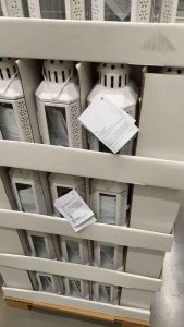 ENRUM เอียนรุม ตะเกียงเทียนทีไลท์ ภายใน/นอก ขาว22 ซม.