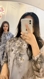 GAMIS CERUTI BABY DOLL PLUS KERUDUNG MOTIF PREMIUM TERMURAH//GAMIS MOTIF SERAGAM ELEGAN