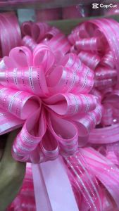 6 ดอก โบตะกร้อผ้า nina handmade เบอร์ 4A โบว์ของขวัญ โบว์ผ้า สำหรับติดกล่องของขวัญ ประดับของขวัญ