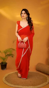 SOLID GEORGETTE SAREE