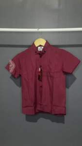 Kemeja Anak Lengan Pendek | Baju Hem Anak-Anak | Kemeja Anak 2-8 Tahun |Kemeja Anak Polos dan Viral