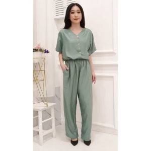 AIRA LONGPANTS-PIYAMA-CELANA PANJANG-RAYON-SLEEPWEAR-BAJU TIDUR-JUMBO