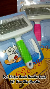 Pet Slicker Brush Needle Combs With Non-Slip Handle Small Medium Dog Pet Fur Slicker Brush Comb Hair Hair Brushes Hair Removal Knotting Comb Groom
