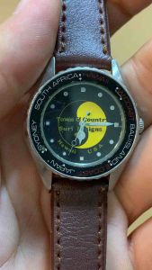 Đồng hồ nữ hiệu ORIENT QUARTZ dòng Town and Country size 34mm niềng xoay đáy xoáy chống nước tốt dây da mới