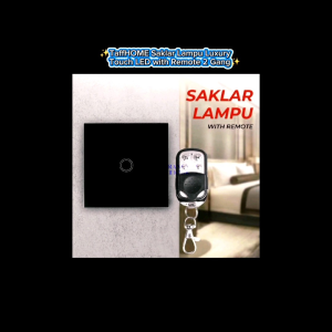 TaffHOME Saklar Lampu Luxury Touch LED with Remote 2 Gang - XJG-DH001