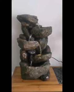 SG seller ready stock indoor outdoor floor standing water fountain water features LED lights instock Fengshui Rocky Design