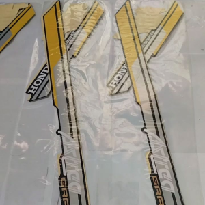 STIKER STRIPING LIST BODY MOTOR HONDA ASTREA GRAND BULUS 1991 Silver Kuning