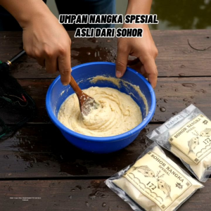 Rentengan Umpan Sohor Nangka Spesial 172 Asli Sohor Sukabumi | Aroma Nangka Kuat | Isi 10 Bungkus | Umpan Ikan Mas Galatama & Harian