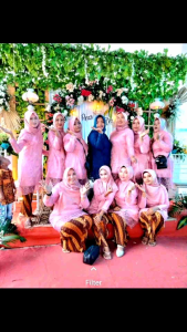 baju kebaya couple batik warna dusty pink / kebaya seragam tunangan / kebaya seragam wisuda / kebaya seragam keluarga