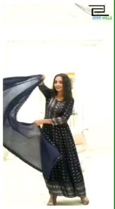 *Anarkali Nx* _Long Anarkali Stitched with Matching Dupatta_ *Fabric:* 14 Kg Rayon Print *Dupatta*: Rayon with Border Printed *Size:* L:40” XL:42” XXL:44” Length:52”