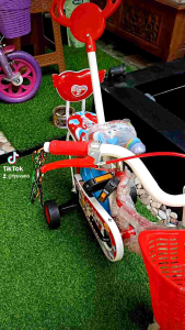 SEPEDA MINI ANAK PEREMPUAN 12 BAN EVA STIR DORONGAN