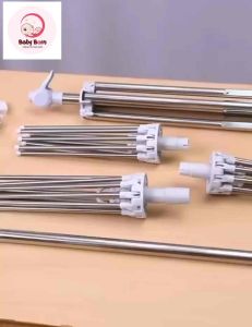 [MẪU MỚI CAO CẤP]- Cây sào phơi đồ inox thông minh gấp gọn đa năng 3 tầng 60 kẹp treo đồ cho trẻ em bé sơ sinh (Hàng loại 1)
