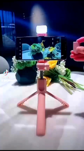 Tripod Tongsis 4in1 R1S Bluetooth Remote LED Flash Selfi