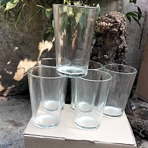 GELAS POLOS BENING (6PCS) GELAS KACA/GELAS MINUM