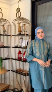 SETELAN TUNIK TOYOBO BORDIR | SETCEL BORDIR KEKINIAN | ONESET TERBARU