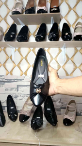 SY04 sepatu wanita flatshoes hitam termurah untuk kerja sekolah kuliah
