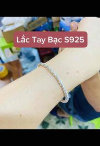 Lắc tay bạc ta kiểu bi bạc cắt giác lấp lánh vĩnh viễn bảo hành thời trang xinh xinh