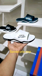 Sandal Selop Pria Karet Asli Lentur Anti Slip Tanpa Lem Awet Tahan Lama Slide LZ003