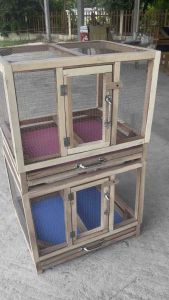 กรงนก กระรอก กระเเต ชูการ์ กรง2ชั้น+ถาดรอง2+ประตู2 ขนาด100*50*50