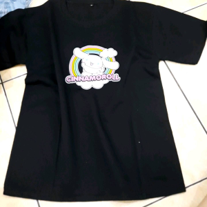 Atasan kaos anak perempuan motif dtf cinnamoroll pelangi usia 2-10 tahun