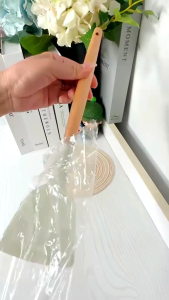 Spatula Silikon Tahan Panas Premium Sutil Silicon Gagang Kayu Tebal Anti Lengket