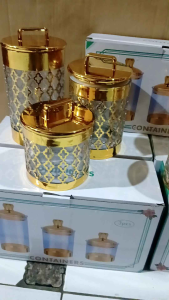 toples Islamic lebaran toples sultan gold set 3in1 toples kue viral