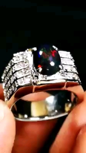 Batu cincin Kalimaya Wello Black opal kembang jarong Hight Quality