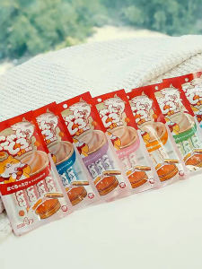 [SG]🚀 HELLS KITCHEN🐱Fish Roe Cat Strips Wet Food Mixed Food Nutrition Cat Snacks Fat Hair Chin 4 Pieces