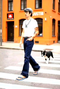 Justin Denimขาม้าผ้าดิบ16ozเป้าซิป