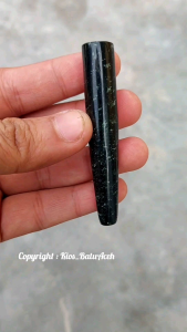 Aksesoris Batu Giok Black Jade Loreng Asli Aceh Bulat Pipih