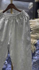 MỚI] QUẦN NỮ BAGGY SỌC  DÀI 90-93CM _ chất linen ( hàng vải xí nghiệp dư)