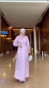 Kalsia Set Outer Dress Wanita Kondangan Terbaru Brukat Premium