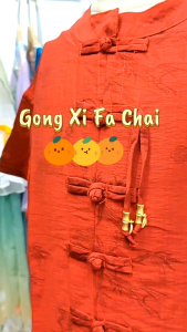 EASY WEARHOUSE Boys RED Hanfu Set Modern Tang Suit for Kids CNY Clothes Chinese New Year Baju Cina Chinese Traditional
