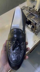 Giày da nam pu hàng kĩ dập vân hoa 3d đai chuông  giày dự tiệc đế cao su may khâu chắc chắn mã g44