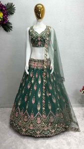 [PRE-ORDER] Semistitched Faux Georgette Lengha ( Delivery 10 Days )
