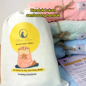 Olive Care Handuk Kucing & Anjing MICROFIBER TOWEL ULTRA PLUSH untuk Mengeringkan Bulu Cepat