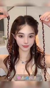 Y2K Boxing Braid Wig Ponytail Hair Clip Y2K Small 辫子假发