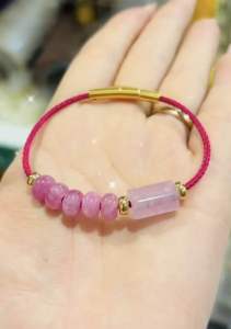 Vòng tay phong thuỷ lu tuống tài lộc mic điếu ngũ phúc may mắn đá TA hồng baby ngọt ngào