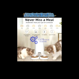 iPetmon Tuya Smart Tempat Makan Hewan Otomatis WIFI Food Dispenser 4L - PTM-001