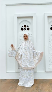 Mukena dewasa. elena katun foil frada 2in1