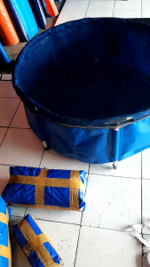 Terpal Kolam Bulat Orchid D.2m T.80cm Berselot Paralon PVC