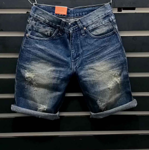 Celana pendek pria dewasa jeans polos tidak melar skinny terbaru