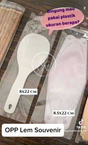 (ECER - 100 lembar) Plastik OPP Lem - ukuran 9x15 8x22 8.5x22 9x22 9.5x22 cm - tebal 0.17 mikron ada lem perekat - plastik kue souvenir undangan sendok plastik alat tulis snack makanan kering makroni/makaroni biting/mie lidi sticker.