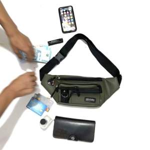 ARJUNA Waistbag Tas Selempang Pria Wanita Tas pinggang Multifungsi Bahan PU Balon Waterproof Anti Air